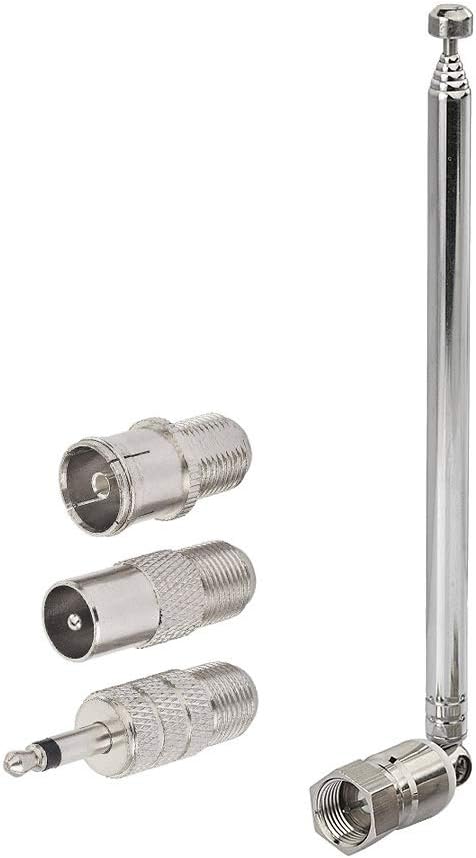 Superbat 75 FM Telescopic Antenna Kit Unbal F Type Connector DAB Radio Replacement Antenna for TV AM FM Radio Stereo