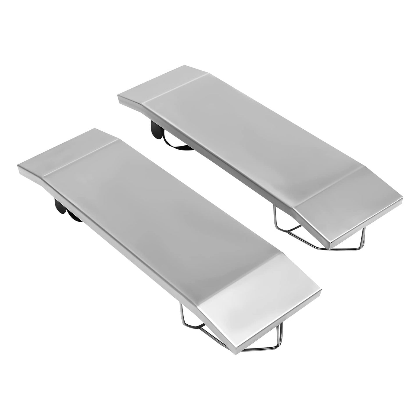Futchoy 30'' x 8'' Kneeler Board Stainless Steel Kneedboards Concrete Sliders Pair Moving Sliders w/Concrete Knee Pads & Board Straps for Concrete Finishing