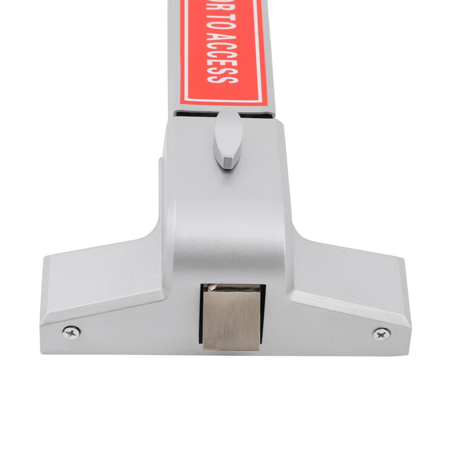 Commercial Door Push Bar Panic Exit Device, Adjustable Heavy-Duty Stainless Steel Emergency Exit Hardware with Exterior Lever & 2 Keys, Universal Vertical Rim Lock for Single Doors (Safety & Durable)