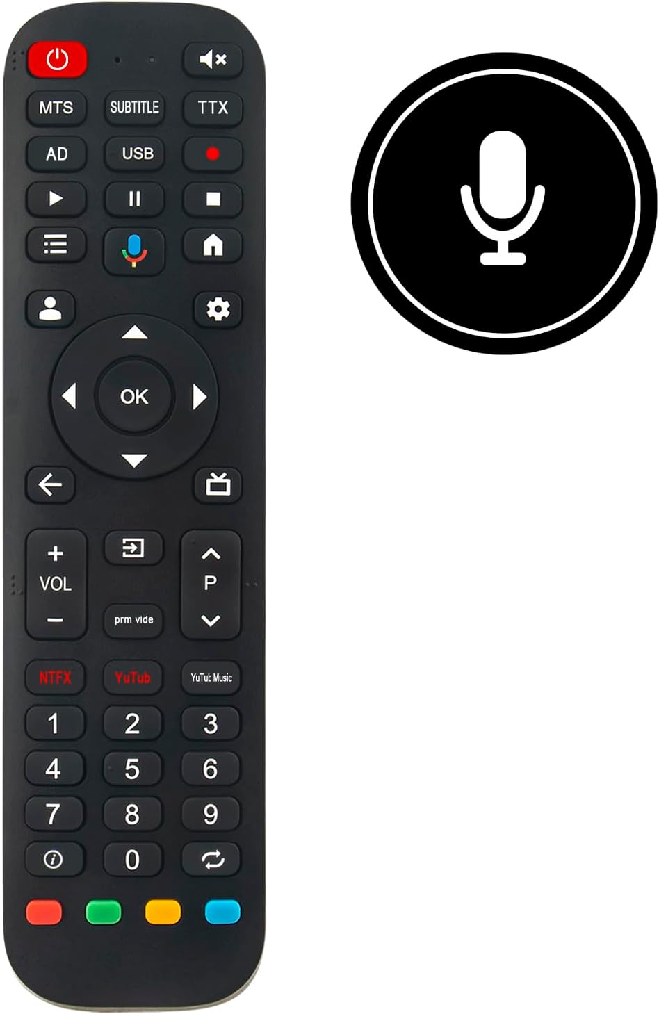 VINABTY 32 inch, 40 inch Replacement Voice Remote Control fit for FPD Palette Series Google Smart TV