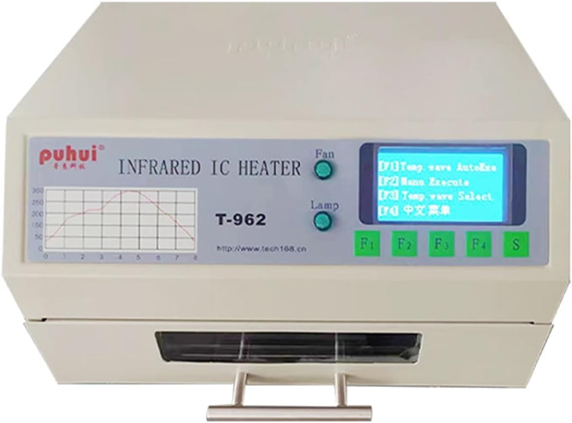 Reflow Oven, T962 Infrared Reflow Oven Furnace IC Heater, PCB Reflow Soldering Station, 110V 800W Automatic Reflow Machine, Mini Reflow Soldering Machine BGA