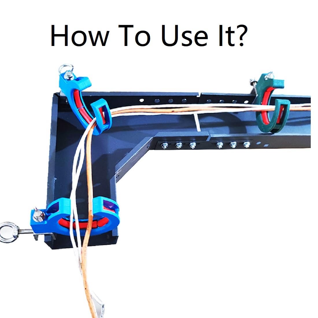 2pcs Blue Cable Wire Threading Tool Cable Tray Roller Threading Wire Pulling Pulley Cable Tray Roller