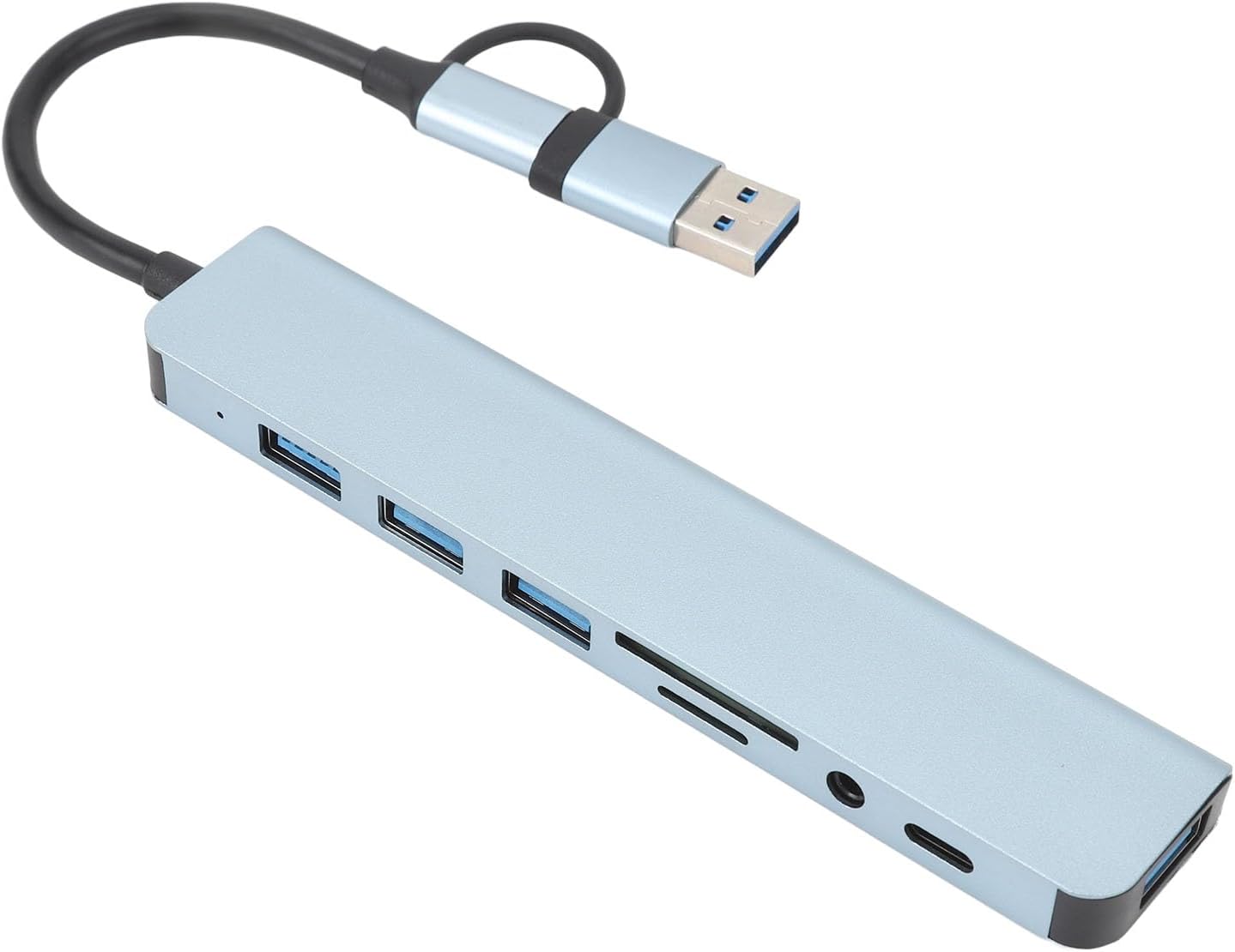 XUMIUZIY 8 1 3.0 in USB C Hub, Aluminum USB C Ethernet Multiport Adapter, Loseless USB Docking Station for Computers