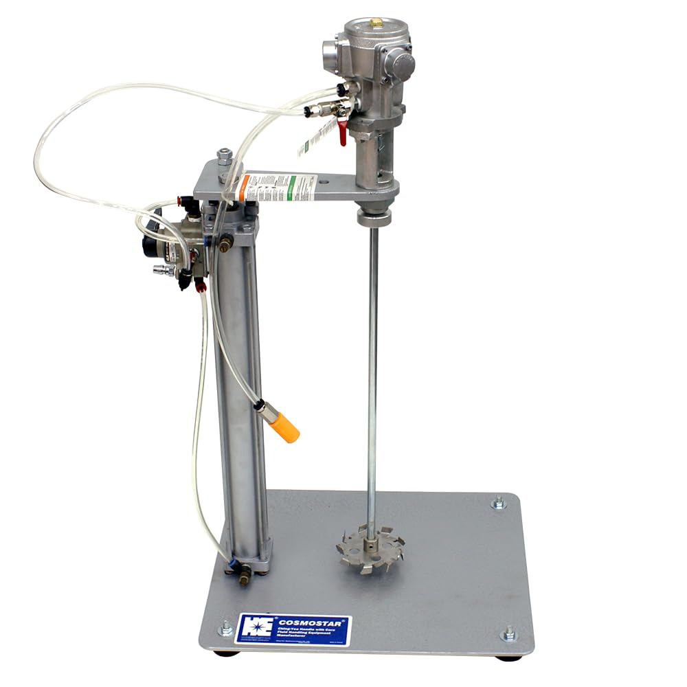 COSMOSTAR 5 Gallon Automatic Air Lifting Plate Mount Pneumatic Pail Agitator Paint Mixer | Drum Mixer | Pneumatic Bracket Mixer, Paint Stirring Machine, Paint Agitator