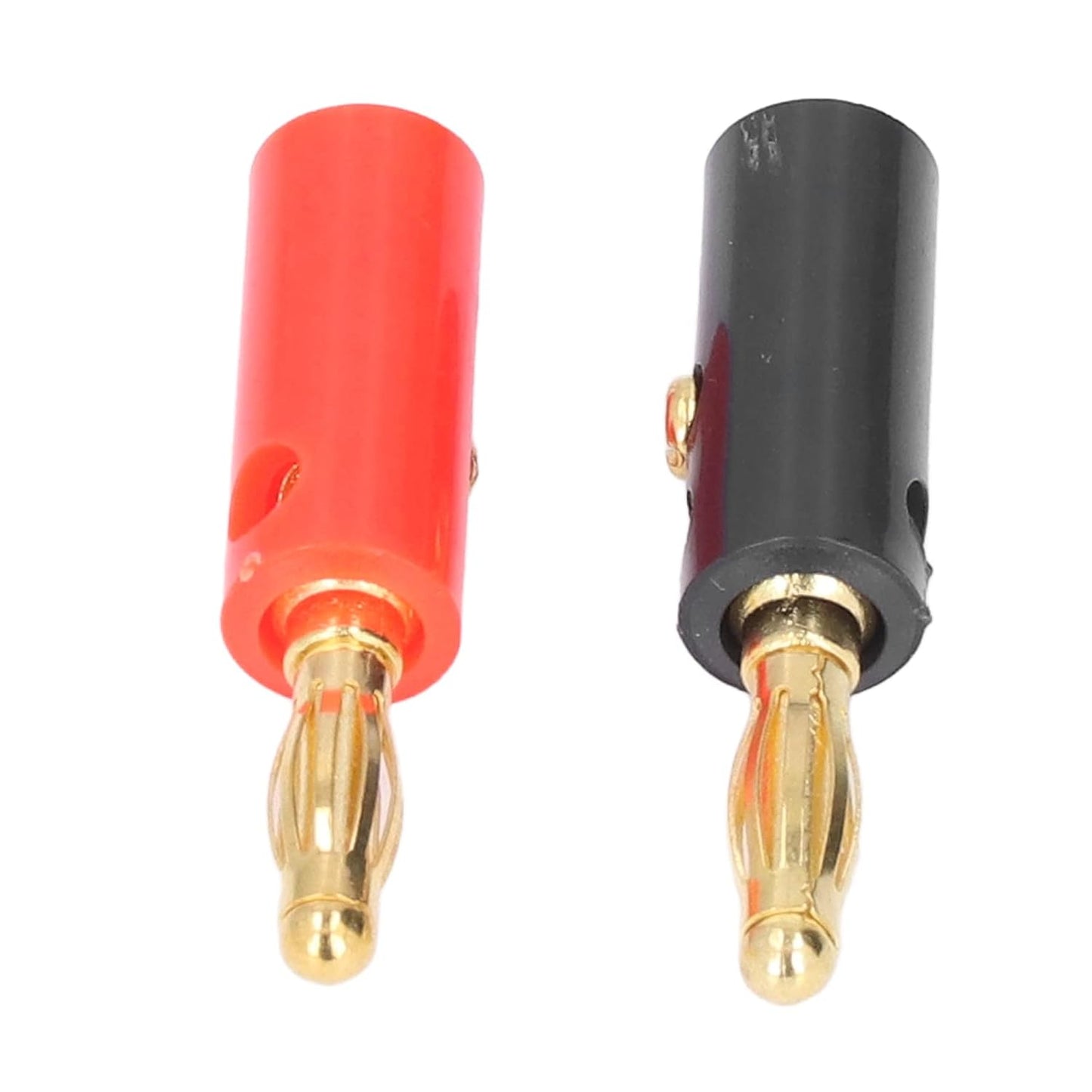 20pcs 4mm Keenso Banana Speaker Cable Plug, Gold Plated Open Screw Type Banana Connector for Audio Video Receivers