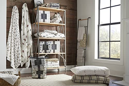 Eddie Bauer - Queen Sheets, Cotton Flannel Bedding Set, Brushed for Extra Softness, Cozy Home Decor (Buckhead Ridge, Queen)