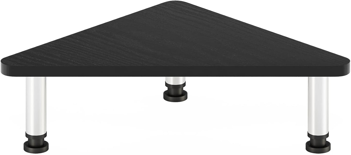 Furinno Turn-N-Tube Corner Monitor Riser Stand with Stainless Steel Tubes, Americano