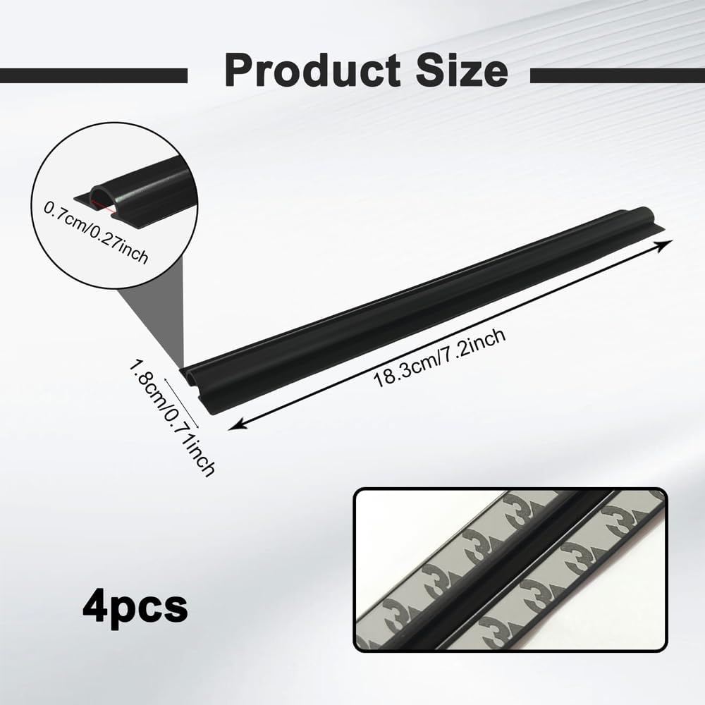QZTYTY 4PCS Car Concealed Wire Cover, Car Wire Sleeve, Automotive Power Cord Cover, Car Interior Accessories Adhesive
