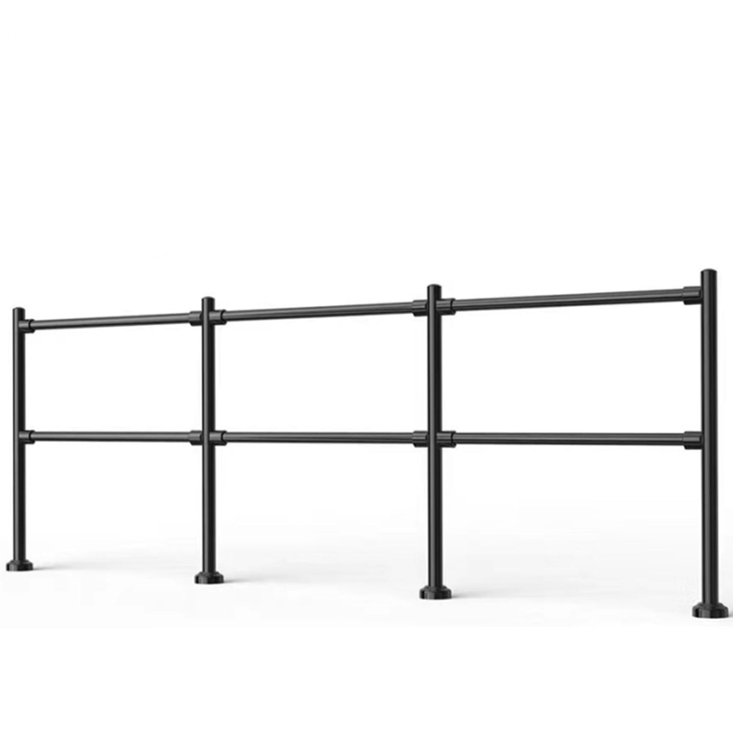 Heavy-Duty Metal Swing Gate - Automatic One-Way Cashier Counter Door for Pedestrian Access - Secure Import/Export Access Control (Black, 300x100cm, 6.3cm)