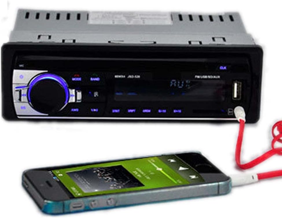 wepeculior MP3 Multimedia Car Stereo Single Din Bluetooth Audio Hands-Free Built-in Microphone Player No CD/DVD Player