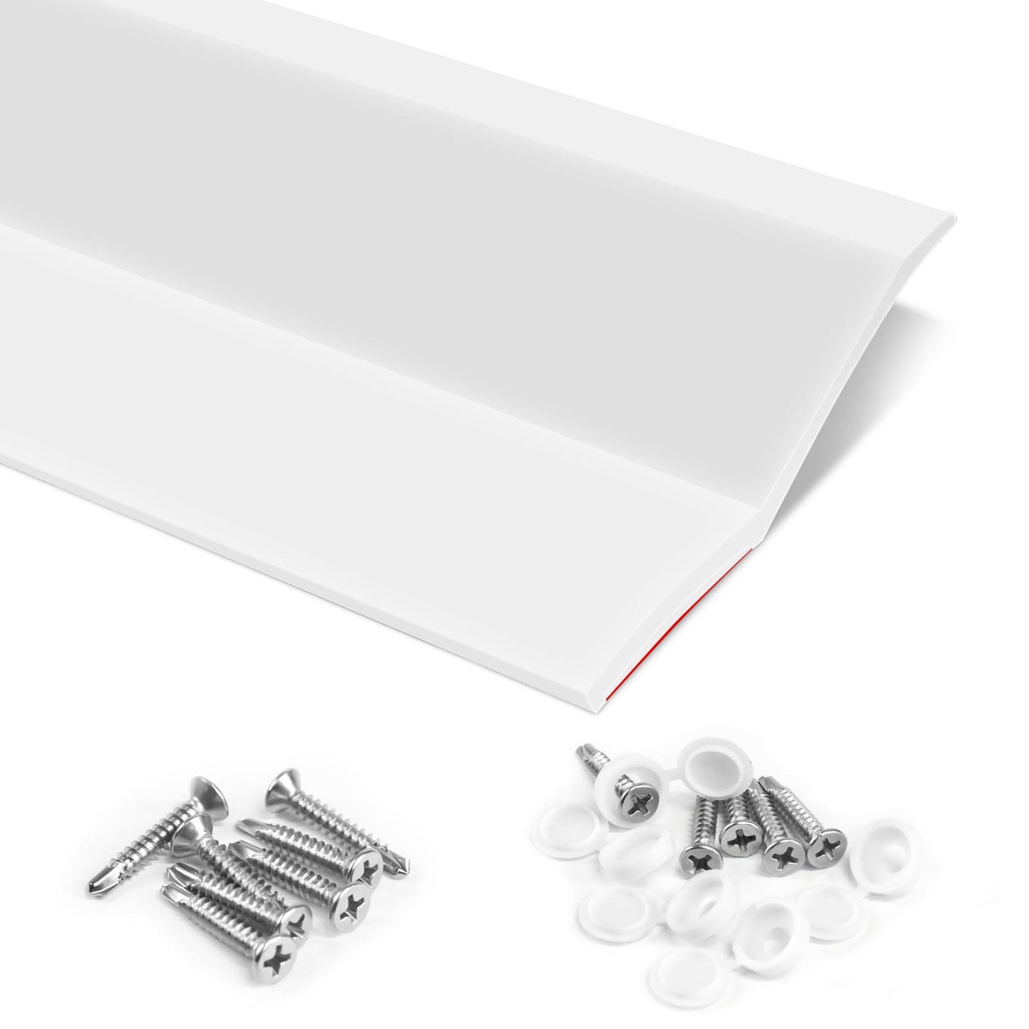 Ginchain Garage Door Seal Top and Sides - 36FT Garage Door Weather Stripping Side Insulation Trim Seal - Ease of Installation (White)