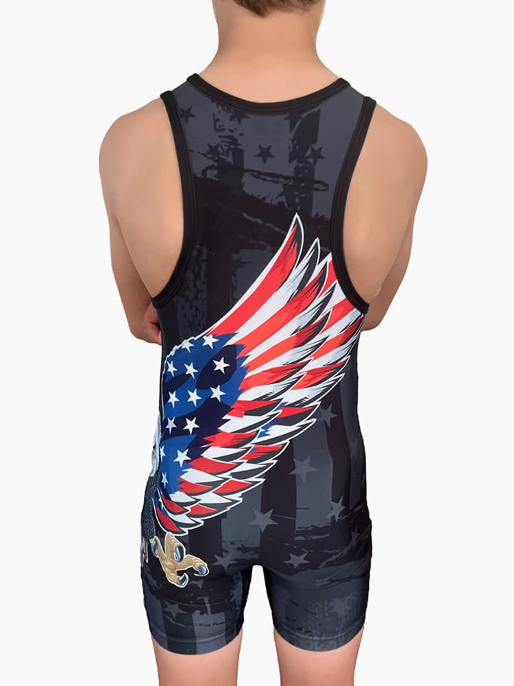 GO EARN IT Mens American Eagle Singlet (Youth X-Small)