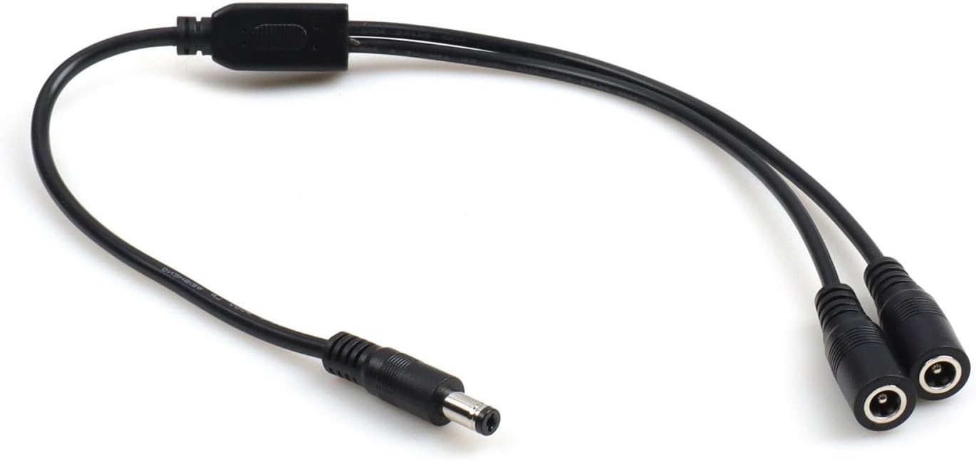 Kangnice 5.5x2.1mm 1 2 3 4 40cm Power Splitter Cable to Way Adapter for CCTV Router LED Light Length