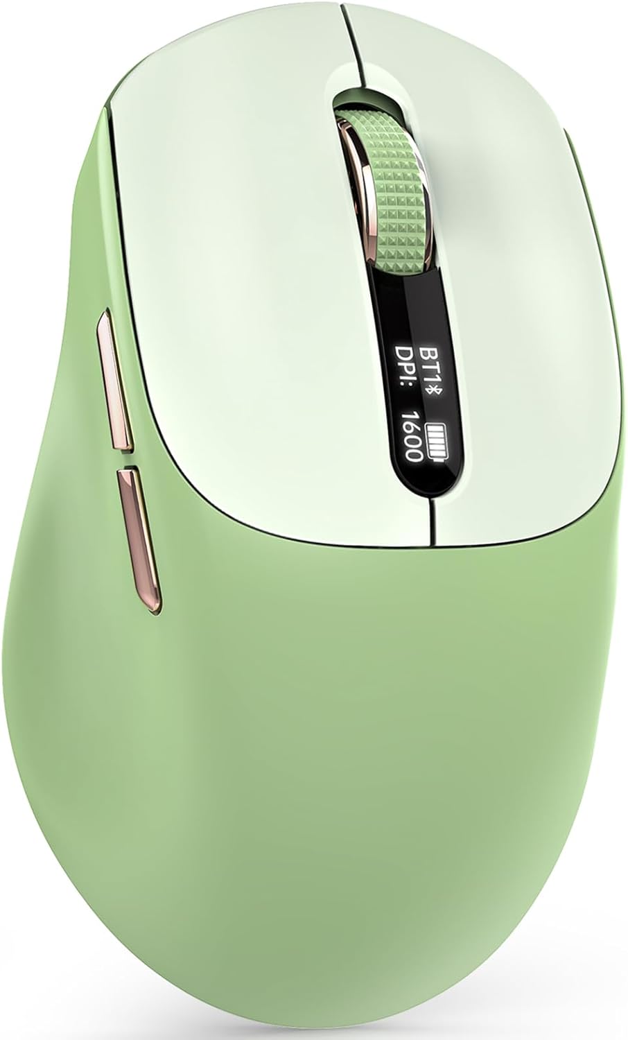XISOGUU 5.0/4.0 2.4G Wireless Bluetooth Mouse, Bluetooth & Tri-Mode, Type-C Rechargeable with LED Screen Display