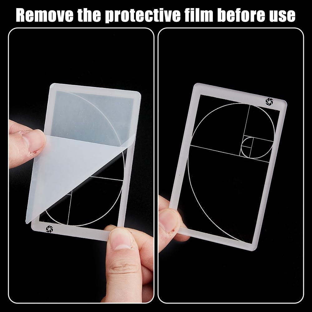 2pcs 2 Golden Ratio View Finder Styles Fibonacci Photo Composition Tool Viewer Photography Artist Viewfinder Rule