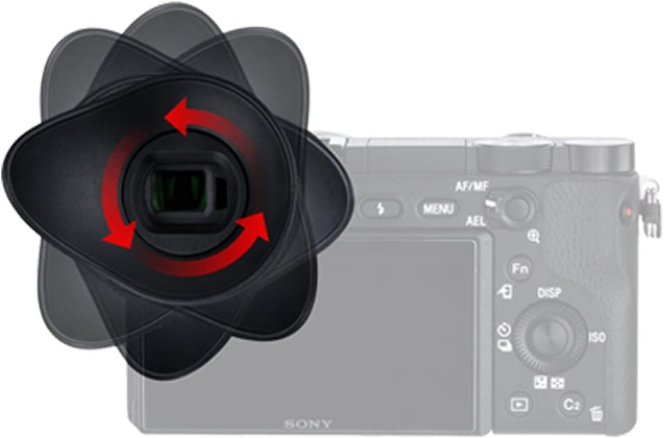2 FDA-EP10 A6300 A6100 A6000, 360 JJC Types Viewfinder Eyecup Eyepiece for Sony Rotatable Oval Design + Original