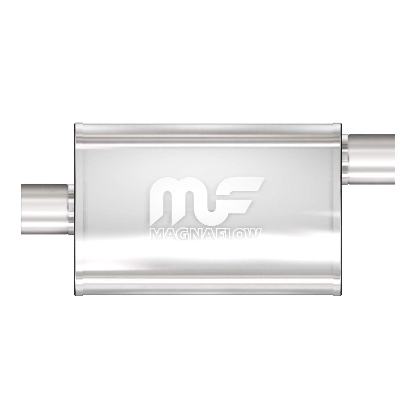 MagnaFlow Performance Exhaust Muffler 11224: 2"/2" Inlet/Outlet, 4x9x14" Oval, Stainless Steel, Satin Finish