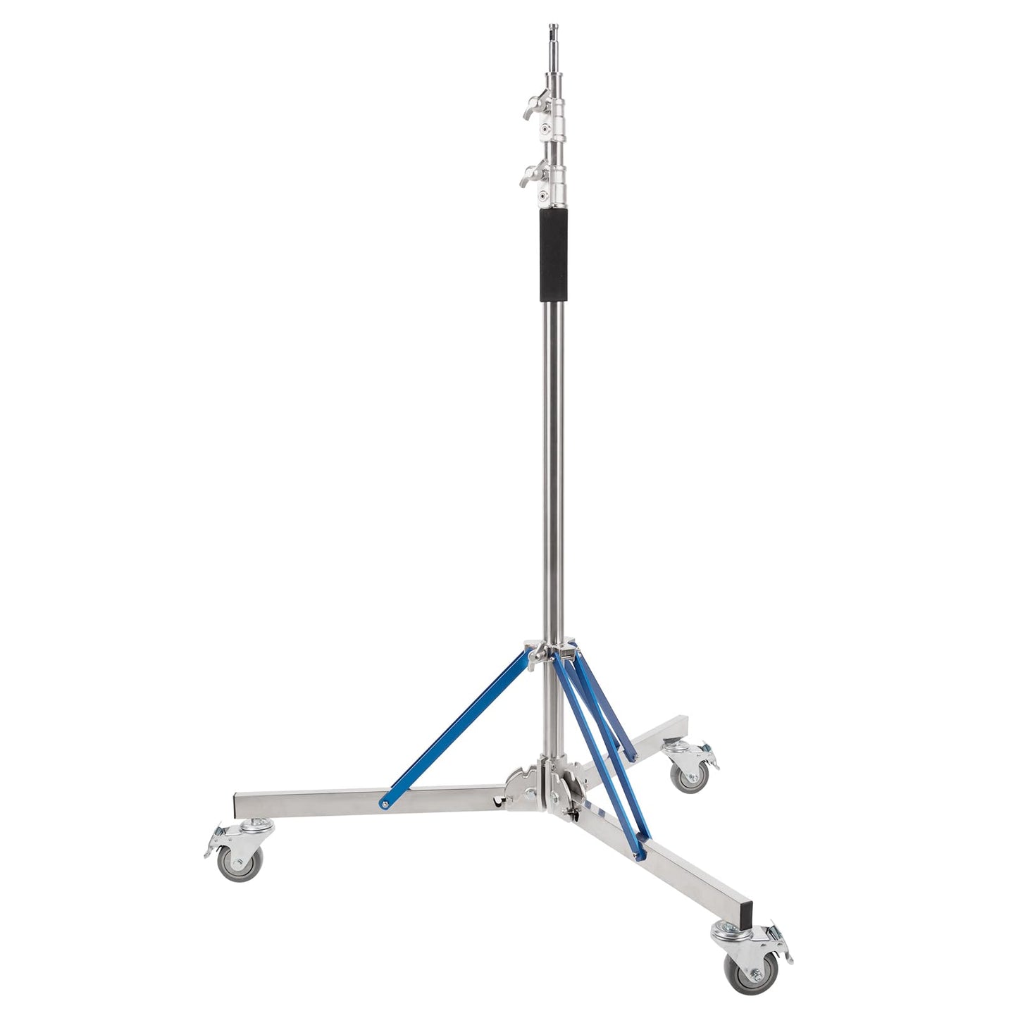 Trrose Heavy Duty Light Stand with Caster - 10.5ft/320cm Adjustable Light Stand with Stainless Steel, High Stability and Mobility Light Stand Photography for Strobe Light, Softbox, Reflector