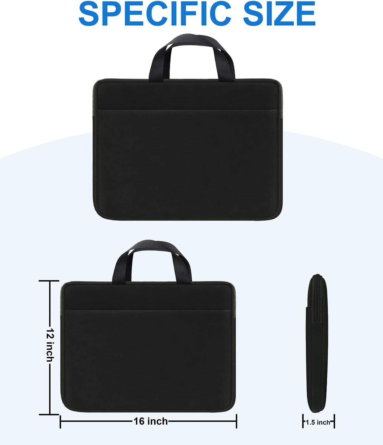 AREYLO 15.6 inch, 15" 15.6" Laptop Sleeve Case Durable Travel Laptop Bag HandBag Shockproof Protective Computer Cover