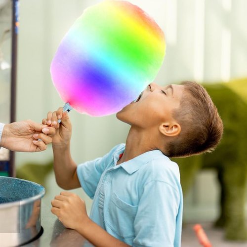 50 Pcs LED cotton candy cones,Glowing cotton candy sticks，Cotton candy holder reusable and waterproof, suitable for Christmas party (colorful)