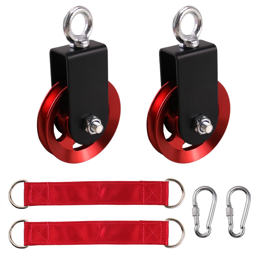 CNQLIS Cable Pulley Wheel for Home Gym Pulley System,90mm Aluminium Alloy Gym Pulley for Maximum 660LBS Load, for poleas. para Gym