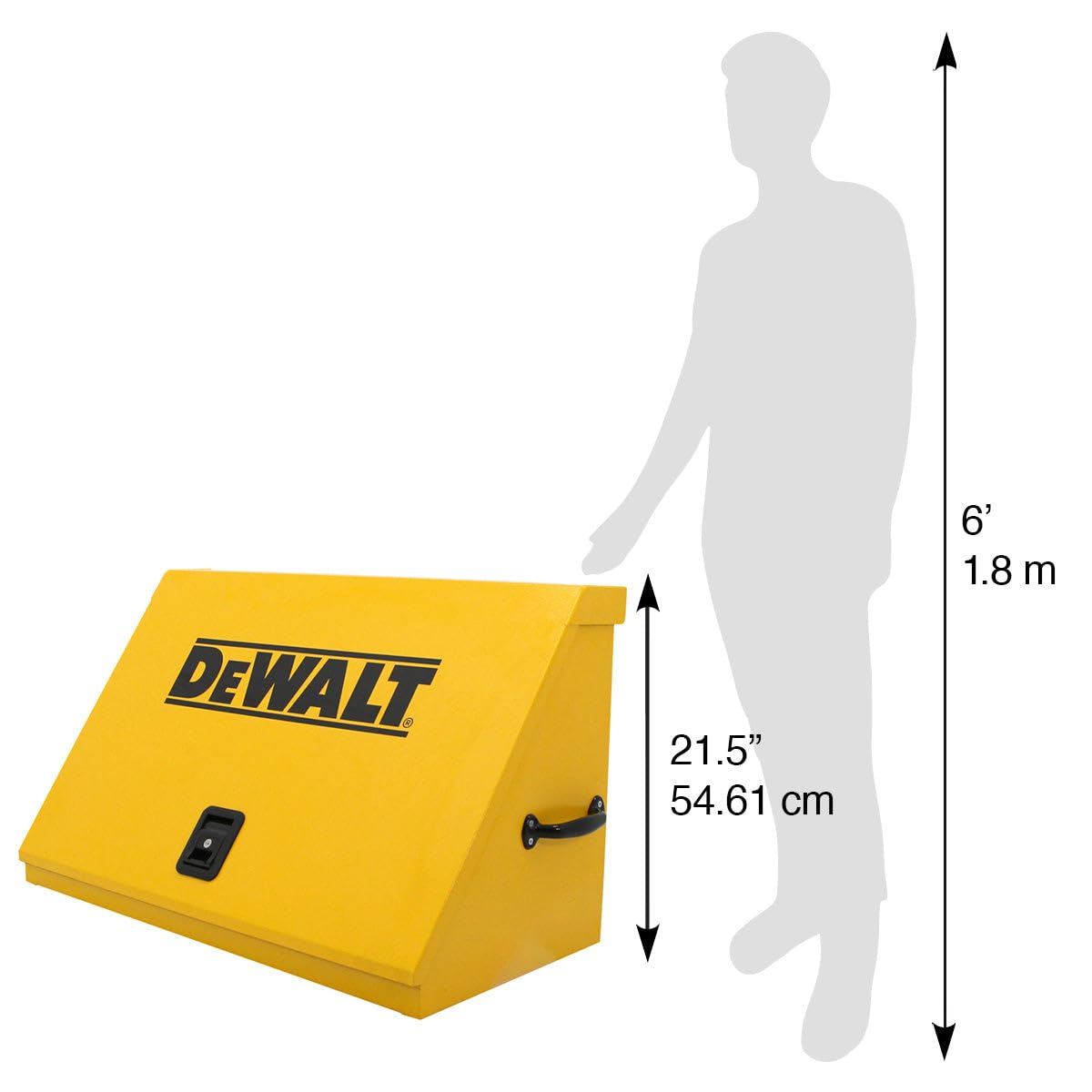 DeWalt 36" x 17" Triangle Toolbox - Steel, Yellow