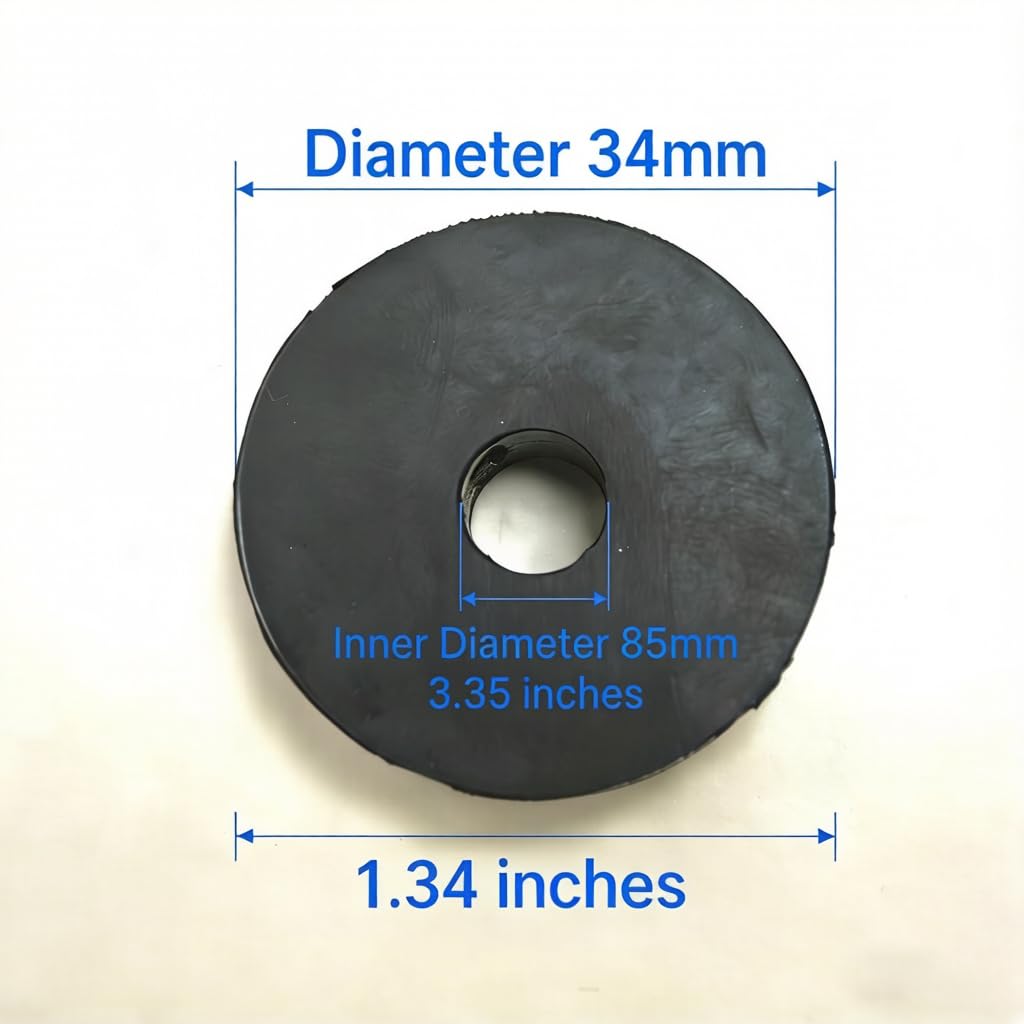 8 Pack Rubber Feet,Diameter: 1.34 in High Damping Vibration Damping Ring for Electric Motor,Refrigeration Compressor,Quiet Vibration Reduction Place (Natural Rubber) (8NaturalRubber)