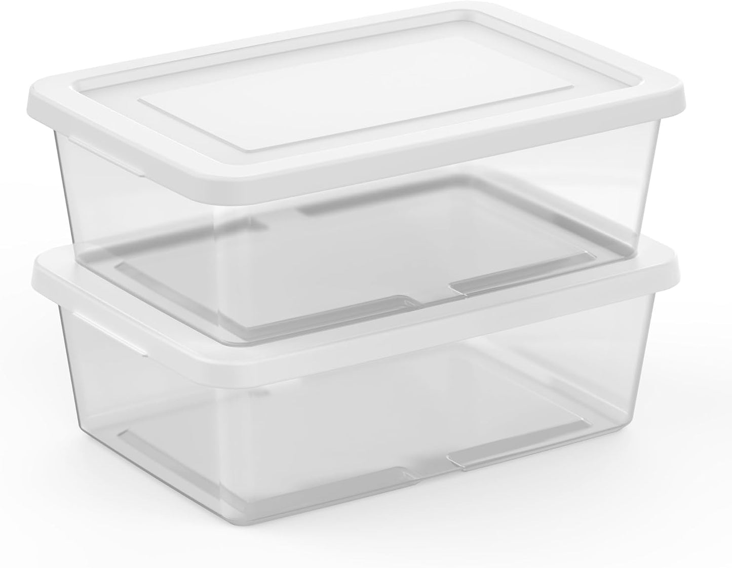 Sterilite 12 Quart Storage Box - 12 Pack Clear Plastic Totes with Secure Snapping Lids for Organization