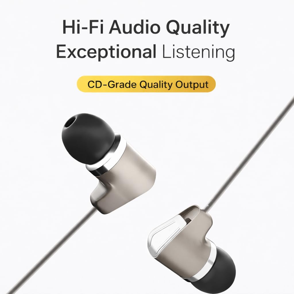 Generic 10mm Wired in-Ear Earbuds with Microphone, Stereo Sound, Bass Driver, Noise Isolating Earphones with Volume