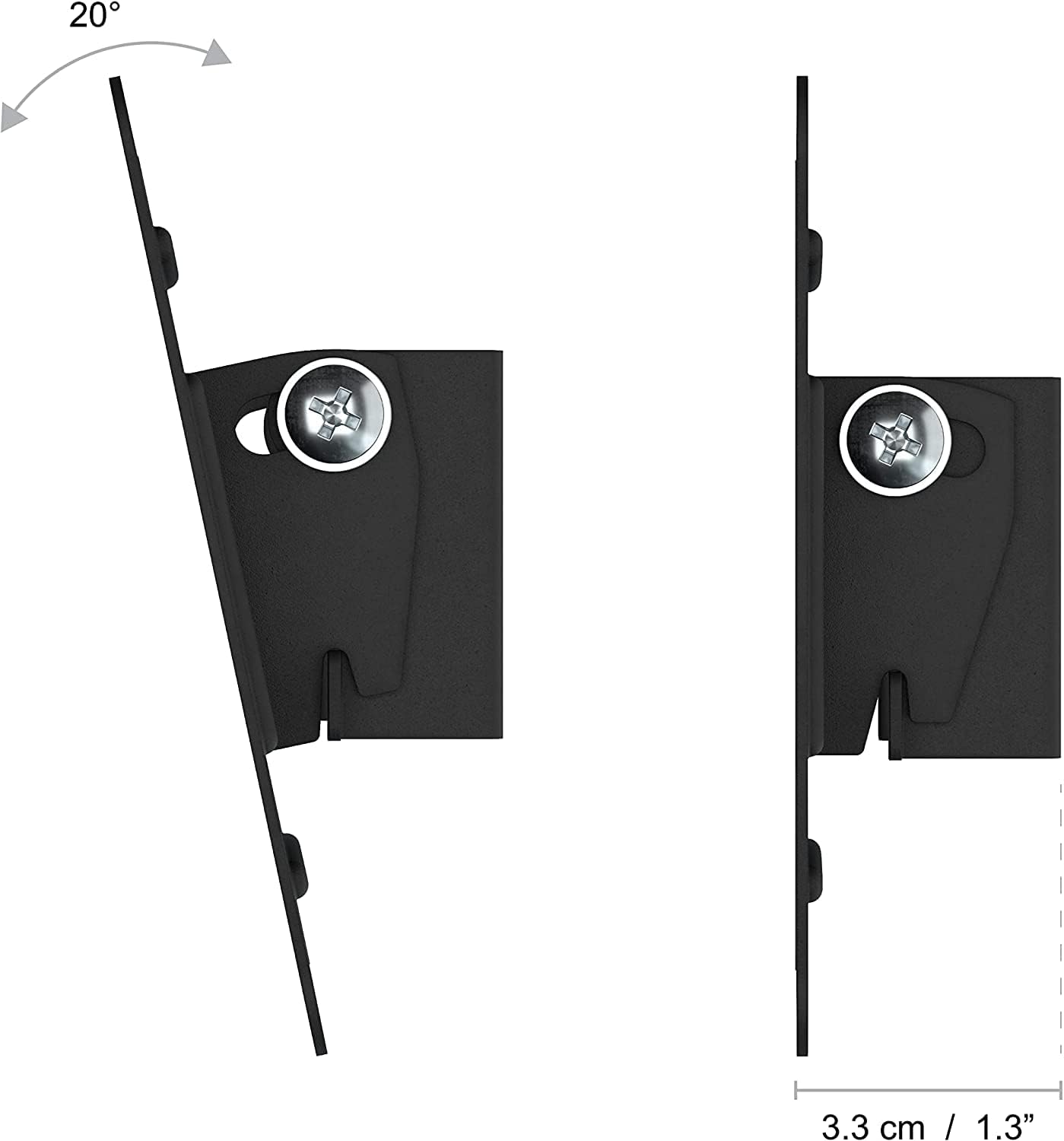 KUNHEHO 14-24 Inch Tilting TV Wall Mount Monitor Wall Mount Camper LED LCD Small Monitor Bracket with Screw