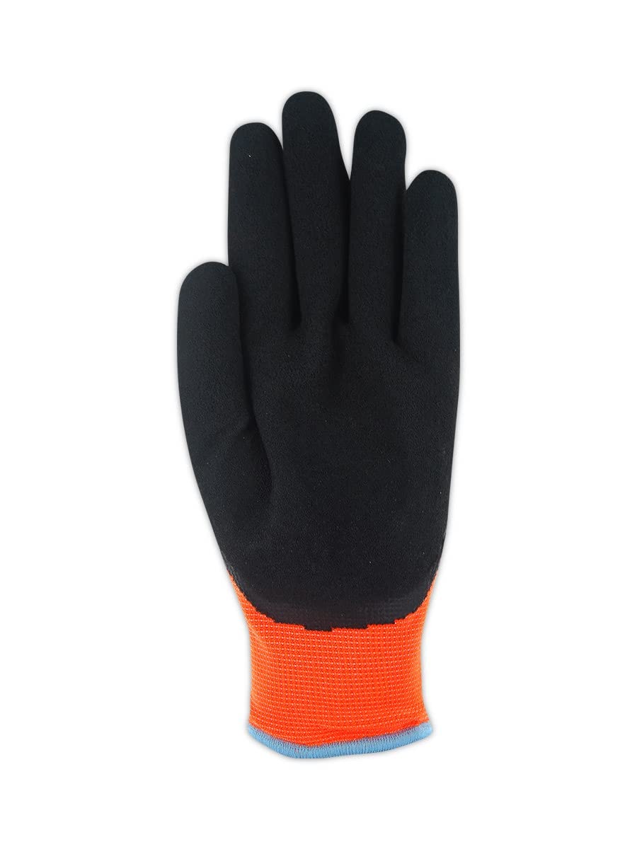 MAGID D-ROC ANSI A4 Waterproof Thermal Sandy Nitrile Coated Work Gloves, 144 Pairs, 8/Medium (HV550W)