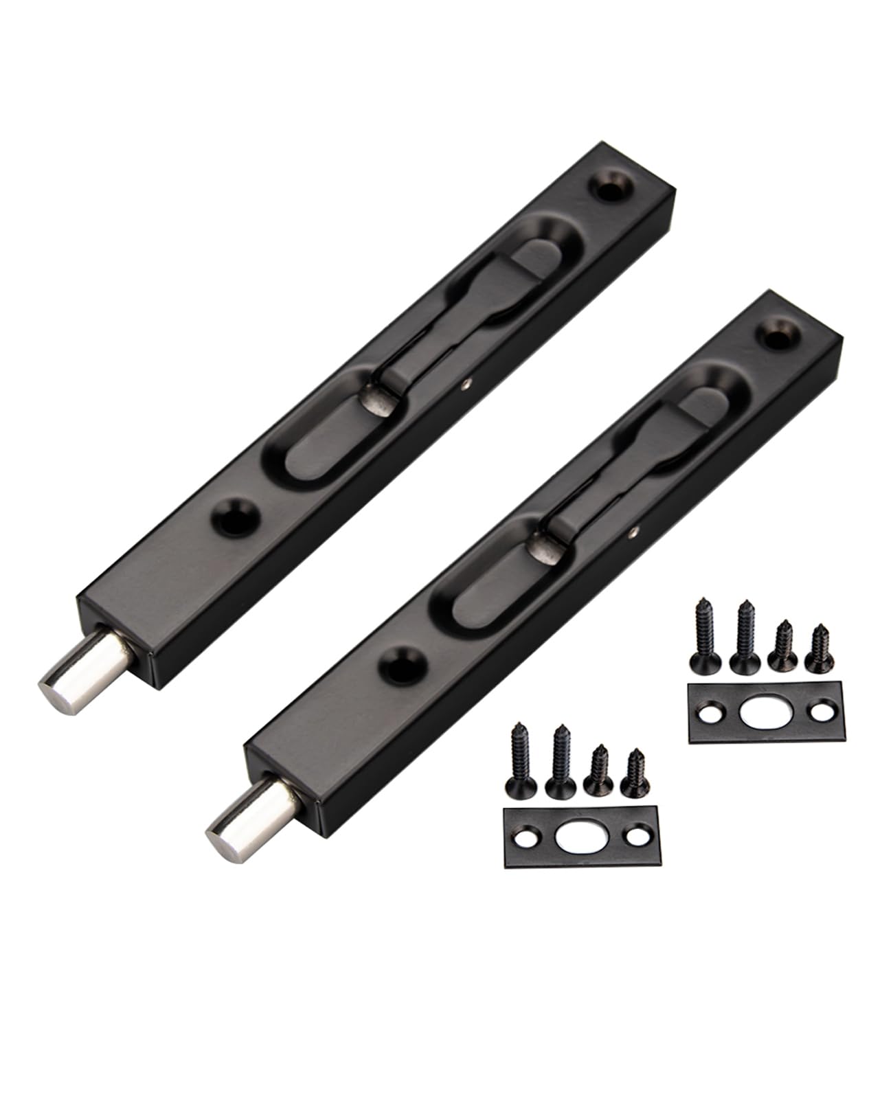 WANLIAN 6 inch Door Bolts,Door Slide Bolt Lock Door Flush Bolt Security Latch Bolt with Powerful Spring, Security Guard Lever Action Door Flush Bolt Latch for Bedroom,Cupboard(2pcs)