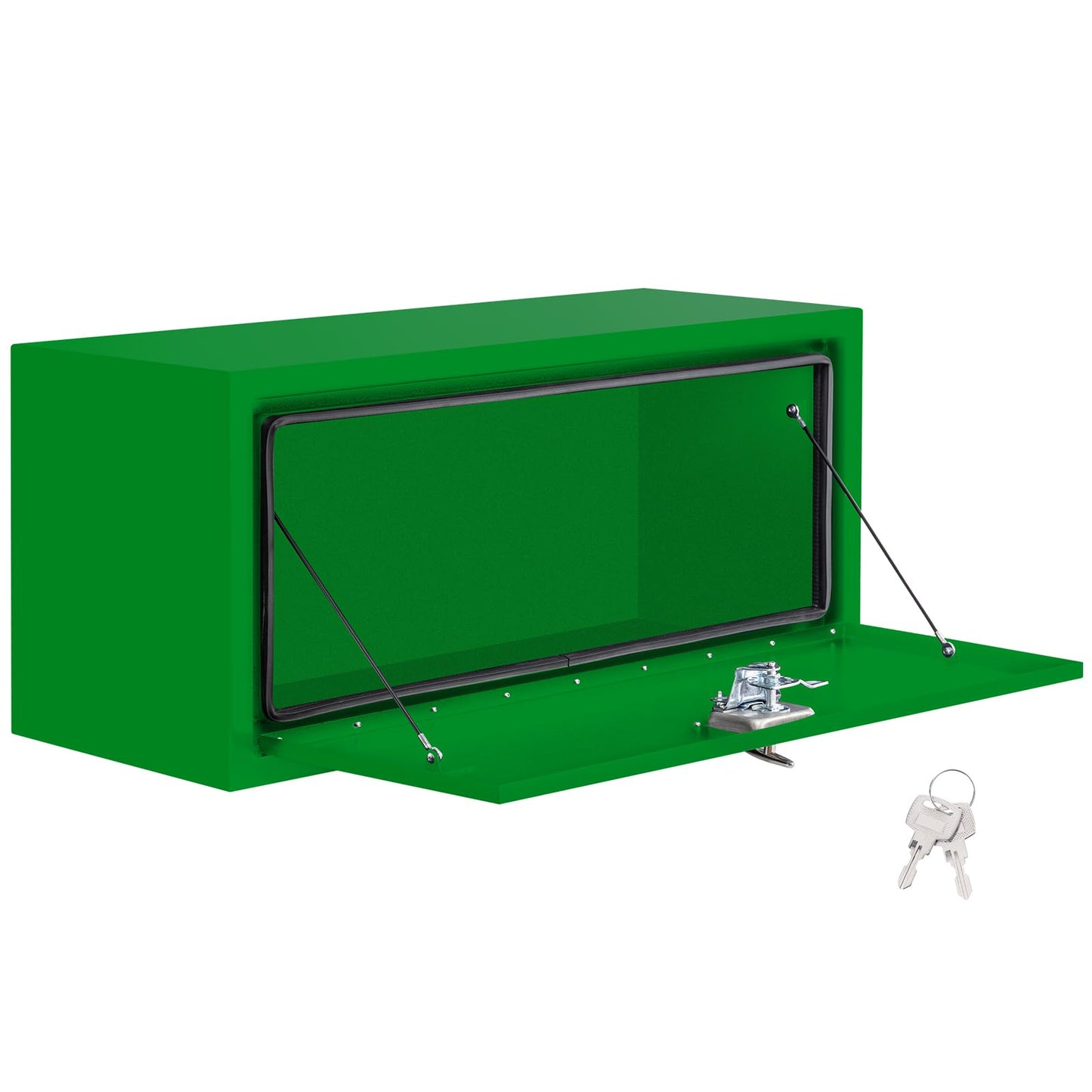 MOVECOM Steel Heavy Duty Truck Bed Tool Box with t-Handle Lock, Door with Double Sided Hydraulics Rods for Trailer Truck Pick Ups-Waterproof (24X14X16 Inch),Green
