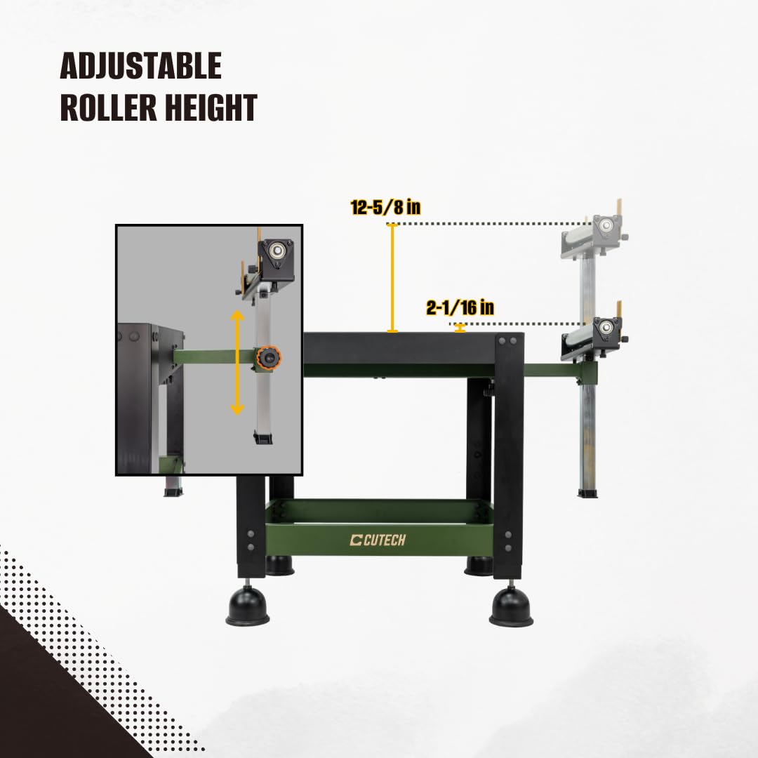 CUTECH 80201R Mobile Benchtop Machine Stand with Extension Rollers