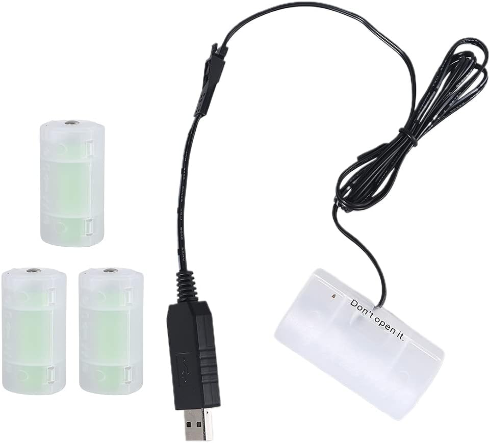 1.1m 1.5V 3V 4.5V 6V 1-4pcs 1.5V Feamos USB To D-Cell-Battery Eliminator Can Replace D-Alkaline Batteries for Lamp Toy