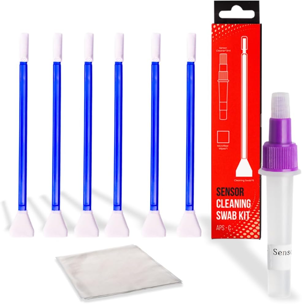 Reflex Camera 6Pk) Professional Sensor Cleaning Kit, Alcohol-Free Solution Safe, Residue-Free for Sony, Canon, Nikon