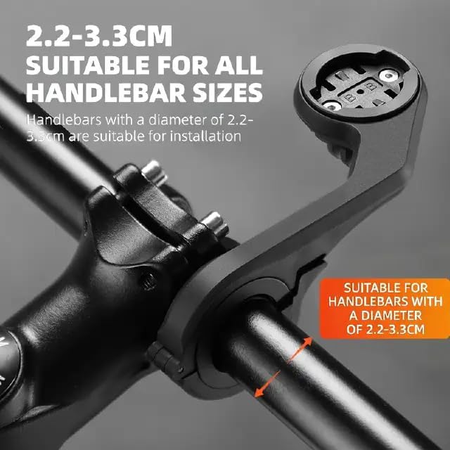 LONLEEYU 22-33MM Bike Computer Mount, Cycling Out Front Bike Mount Designed for All Cycling Computer, Garmin Edge GPS