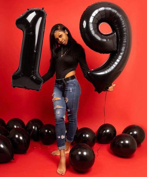 40 Inch Black Number 9 Balloon - Perfect for Birthday Parties, Weddings & Graduations