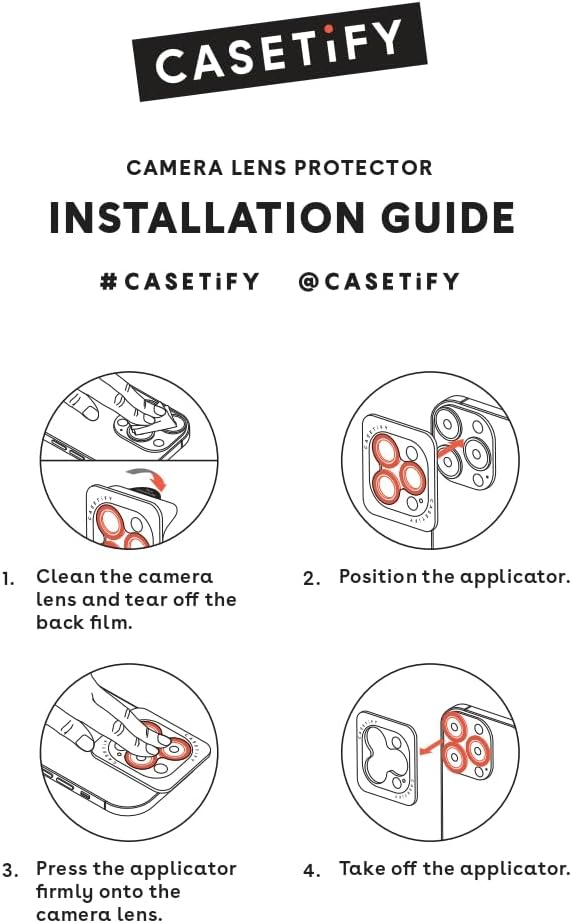 CASETiFY 17 Impact Camera Lens Protector [HD clarity/Easy Application/Scratch-proof] for iPhone Pro Max - Clear