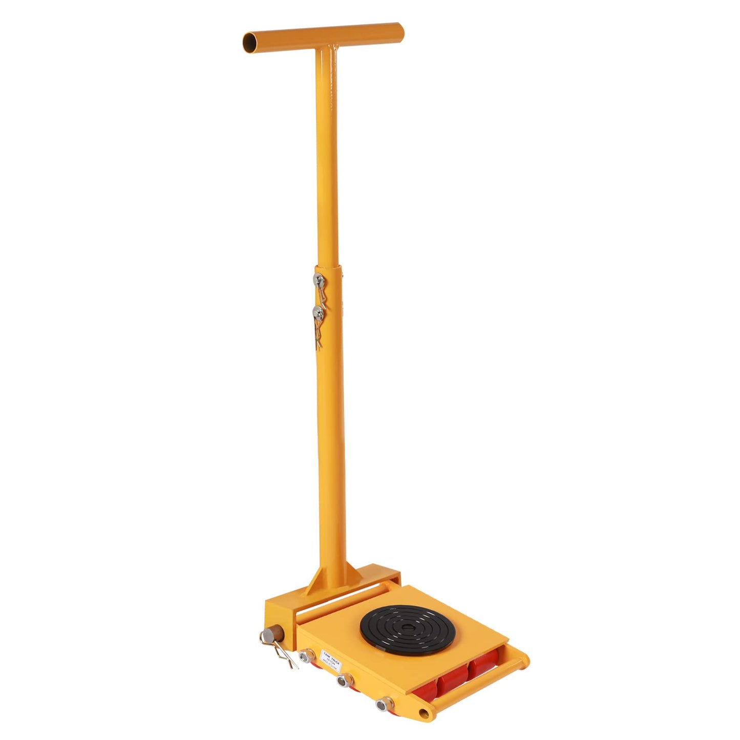 15T Heavy Duty Machinery Mover Skate – 33,000lbs Capacity, 9 PU Rollers & 360° Rotation, Industrial Equipment Dolly for Warehouses/Construction, Yellow (1pc)