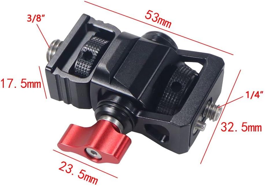 FEICHAO 1/4 3/8 F5Pro, A7C,XT4 Magic Arm Kit Double Head to with Universal Handle for Camera Micro Frame Monitors (Kit