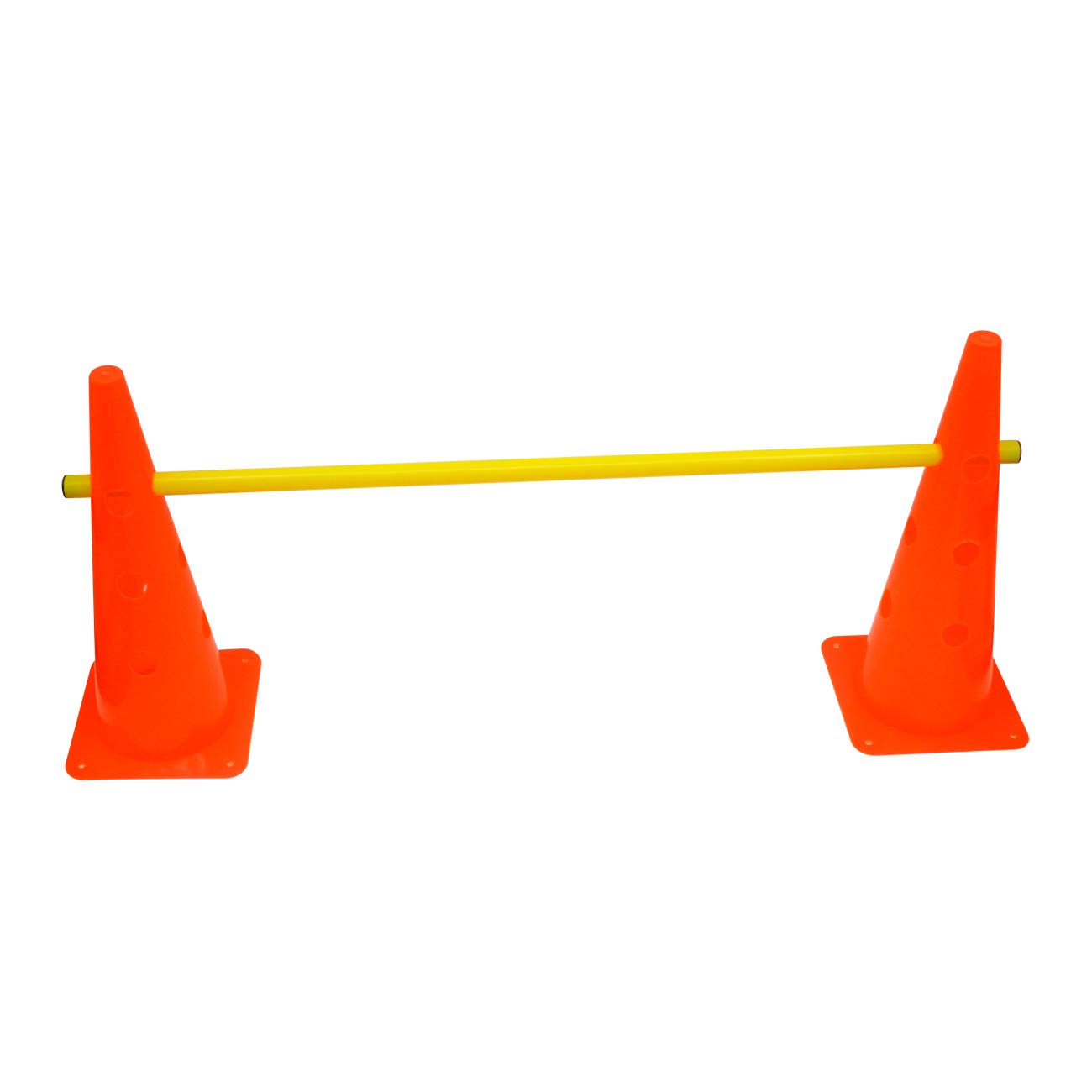 Trademark Innovations Agility Cone Hurdle Pole Set Training Equipment, Yellow