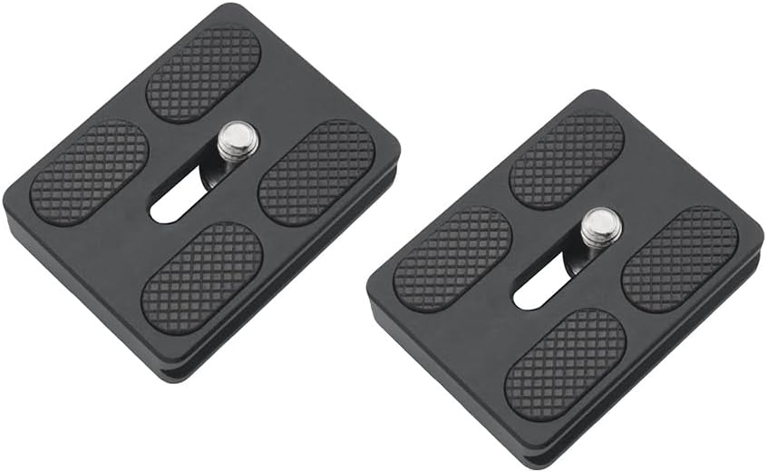 JianLing 2PCS PU50 50mm 1/4 Camera Quick Release Plate Aluminum Tripod Ball Head Base Quick Release Plate for DSLR