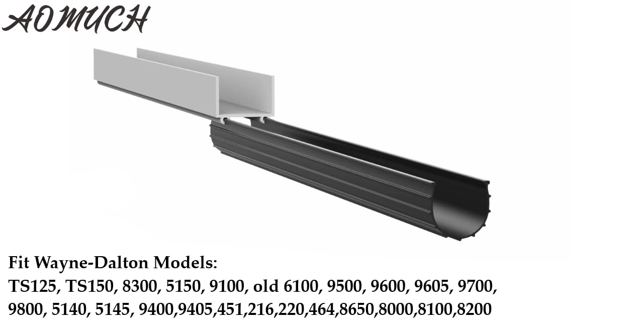 AOMUCH Garage Door Weather Stripping Bottom Rubber Seal Replacement for Wayne Dalton Garage Door Bottom Seal 154448 Fit 8000 & 9000 Series Foam Core 16 Feet Wide Doors (16 Feet)