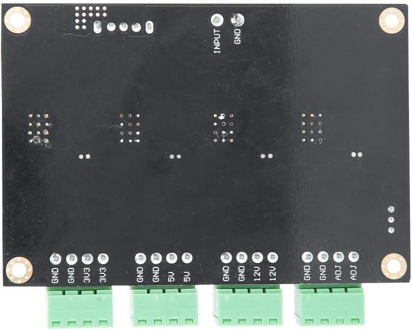 ASHATA 3.3V/5V/12V/ADJ Converter,LM2596 4-Way Multi-Channel Switching Power Supply Module with Adjustable Voltage