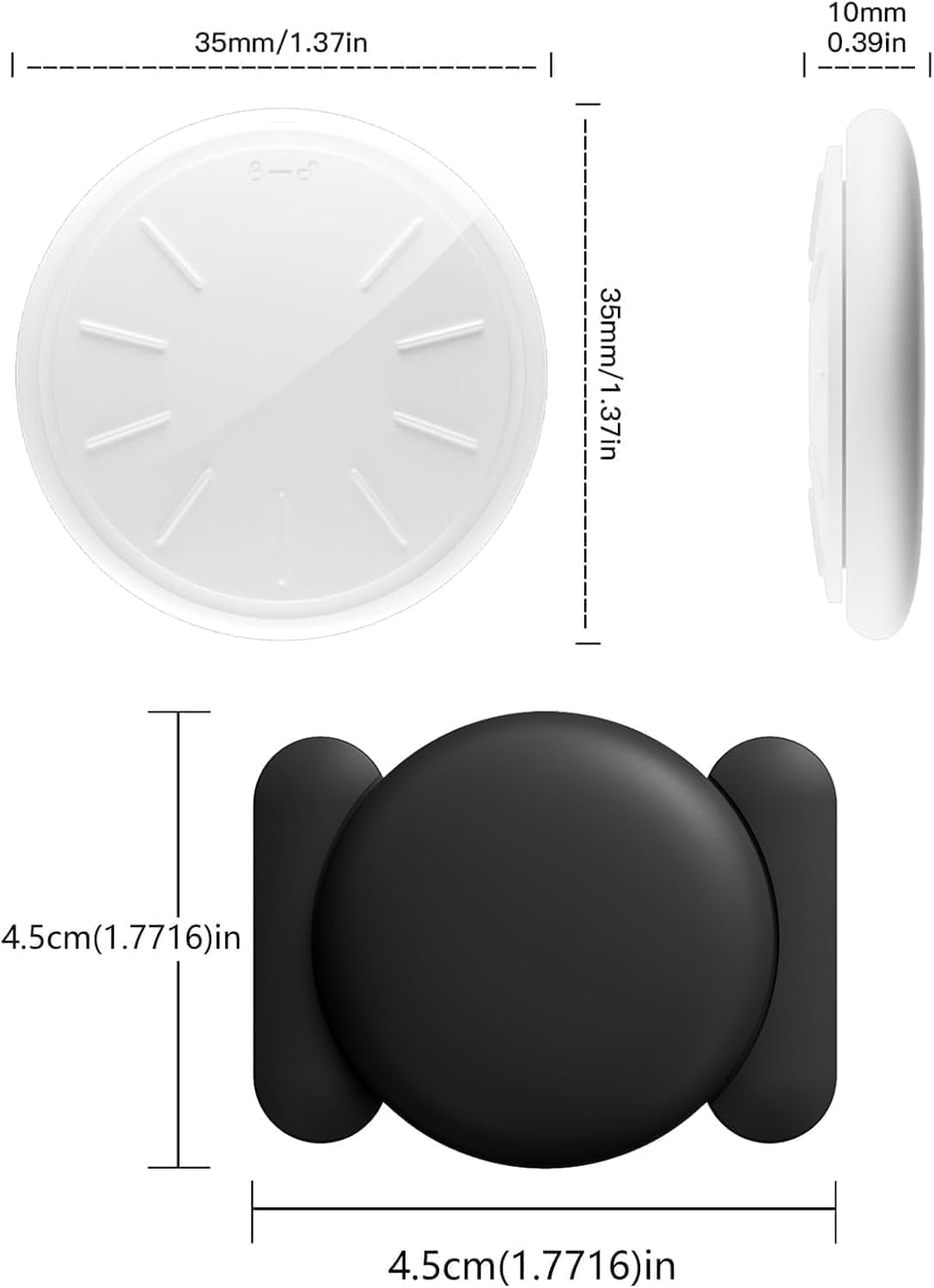 ZITTZ (Black,1PCS) Tracker Device for Vehicles,GPS Car Tracker,No Monthly Fee Car Locator Tracker Work with Apple Find