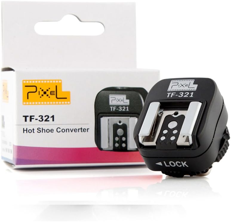 TF-321 Pixel Pixel e-TTL Flash Hot Shoe to Pc Adapter for Canon DSLRs and Flashguns