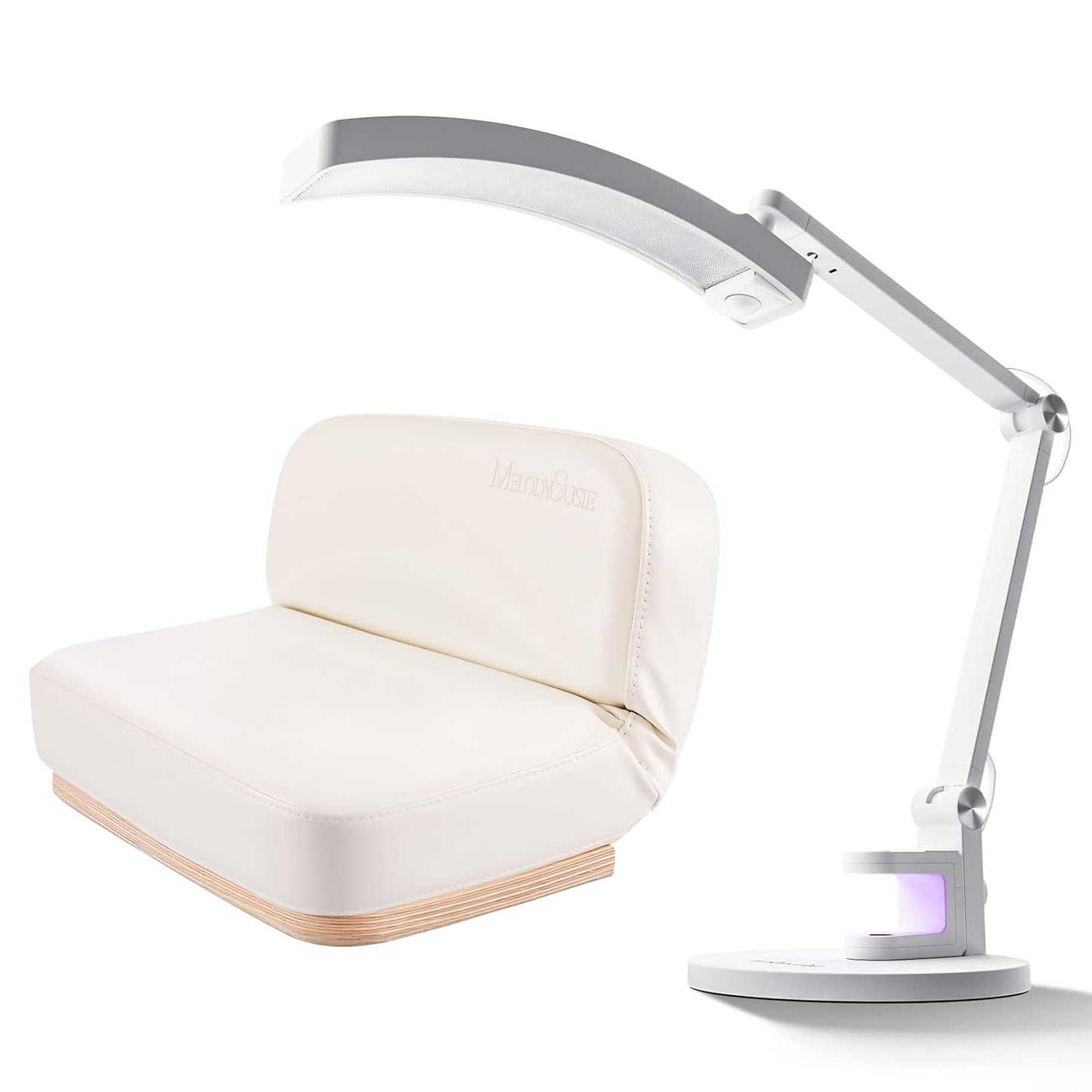 MelodySusie LED Manicure Table Lamp for Nail Techs with Foldable Manicure Arm Rest