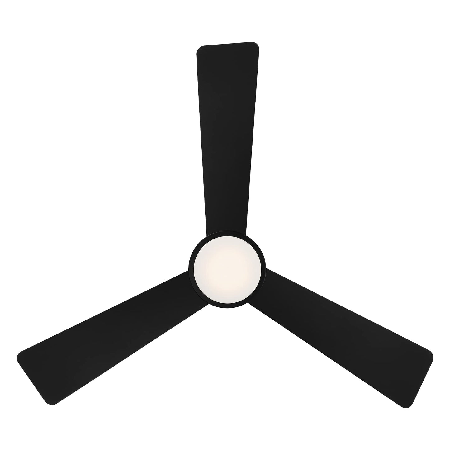 WAC Lighting Hug 3 Blades Aluminum Smart Flush Mount Ceiling Fan in Matte Black