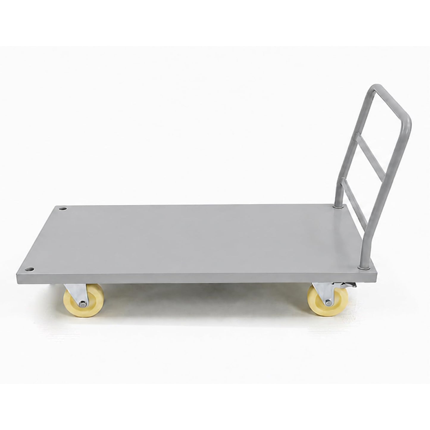 QVWZD Heavy Duty Steel Platform Truck, 47" L x 23.8" W x 32.7" H Flat Cart, Hand Trucks with Nylon Casters, 2000 lbs Capacity Steel Reinforced Flat Cart, Multi Use Utility Dolly for Warehouse Garage